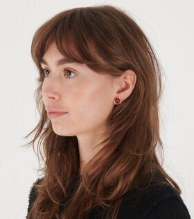 Lulu Carnelian Earrings Silver