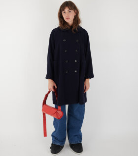 Ladies Wool Coat Navy