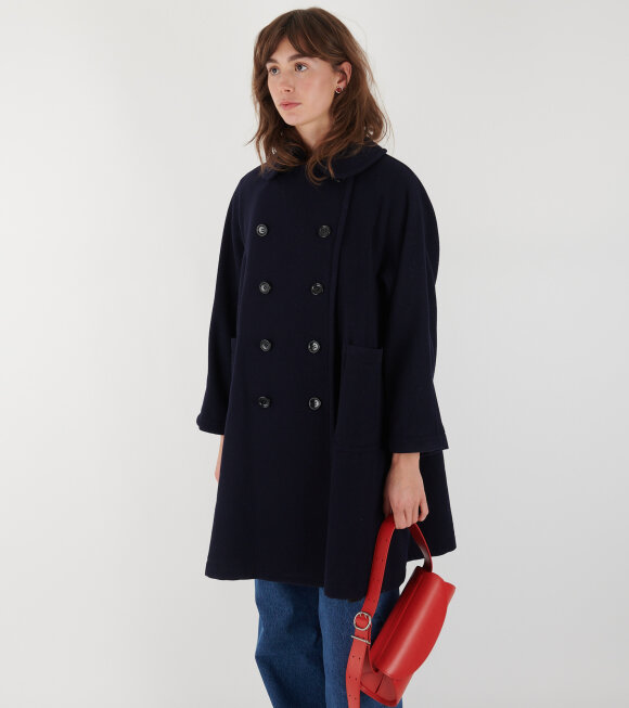 Comme des Garcons Girl - Ladies Wool Coat Navy