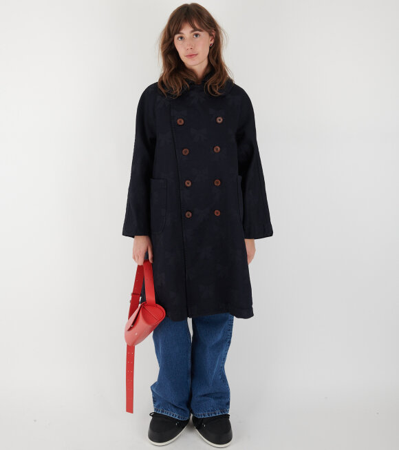 Comme des Garcons Girl - Bow Coat Navy