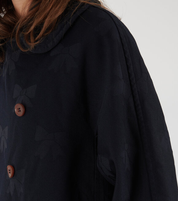 Comme des Garcons Girl - Bow Coat Navy