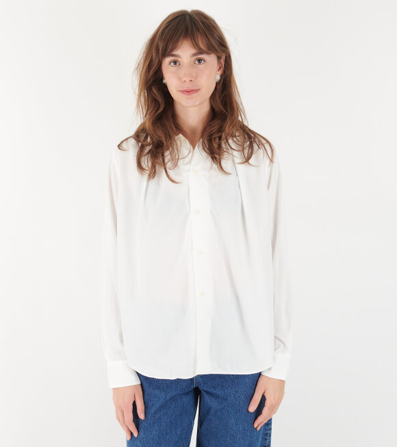 Comme des Garcons - Round Collar Ladies Shirt White