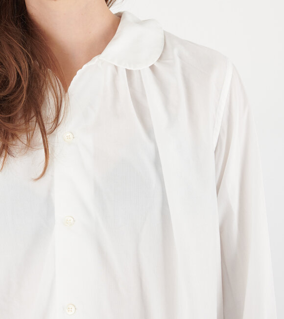 Comme des Garcons - Round Collar Ladies Shirt White