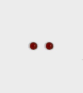 Lulu Carnelian Earrings Silver