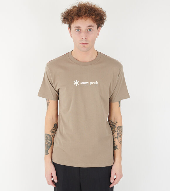 Snow Peak - Soft Cotton Logo S/S T-Shirt Beige