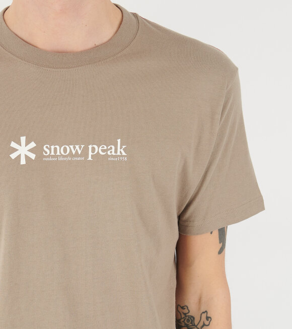 Snow Peak - Soft Cotton Logo S/S T-Shirt Beige