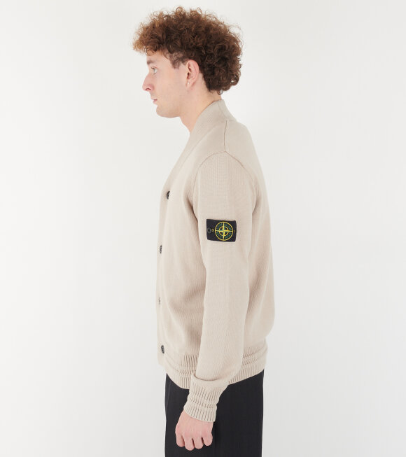 Stone Island - Cotton Knit V-neck Cardigan Beige