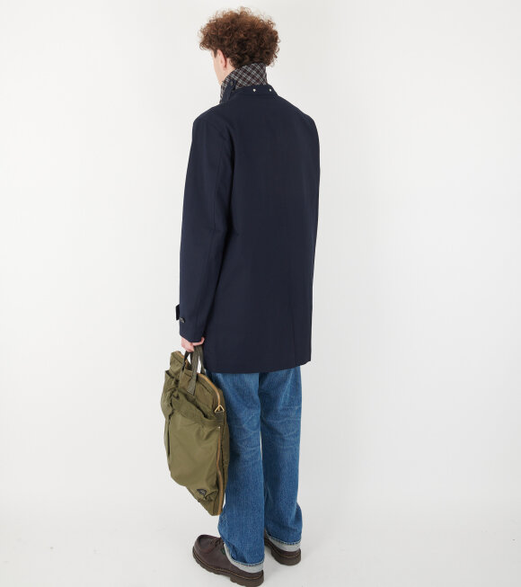 Paul Smith - Check Collar Coat Dark Navy