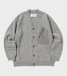 And Wander - Shetland Wool Cardigan Grey 