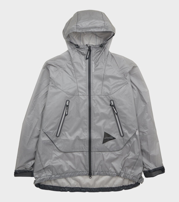 And Wander - Sheer Loose Fitting Rain Jacket Grey