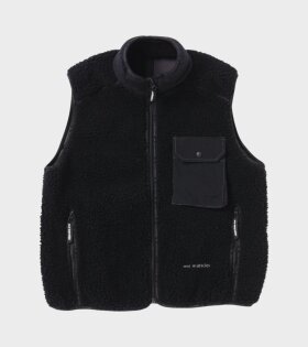 Wool Boa Vest Black 