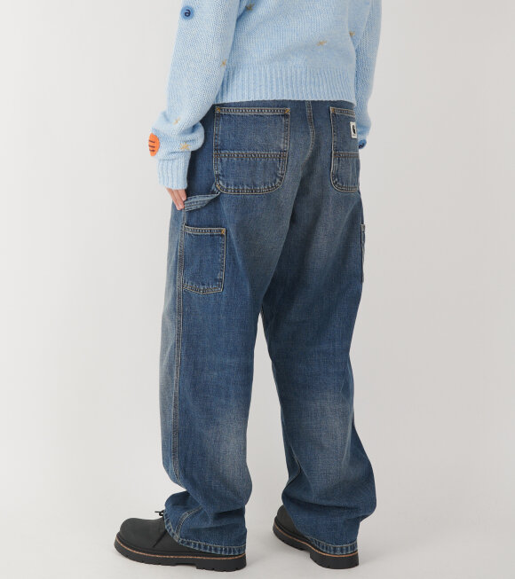 Carhartt WIP - W Brandon Single Knee Pant Blue Dark Used Wash