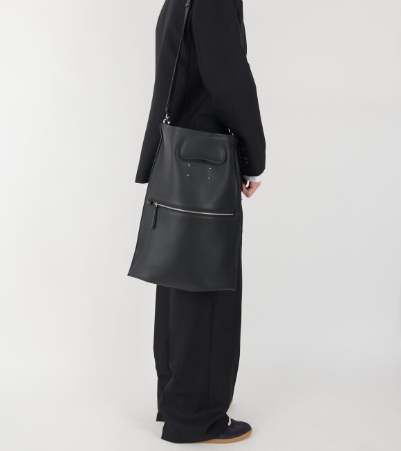 Maison Margiela - Embossed Tabi Zipped Shopping Bag Black