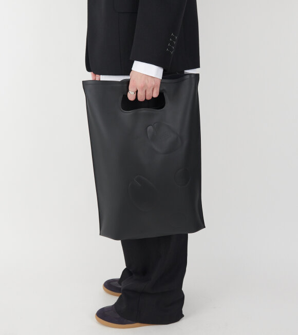 Maison Margiela - Embossed Tabi Zipped Shopping Bag Black