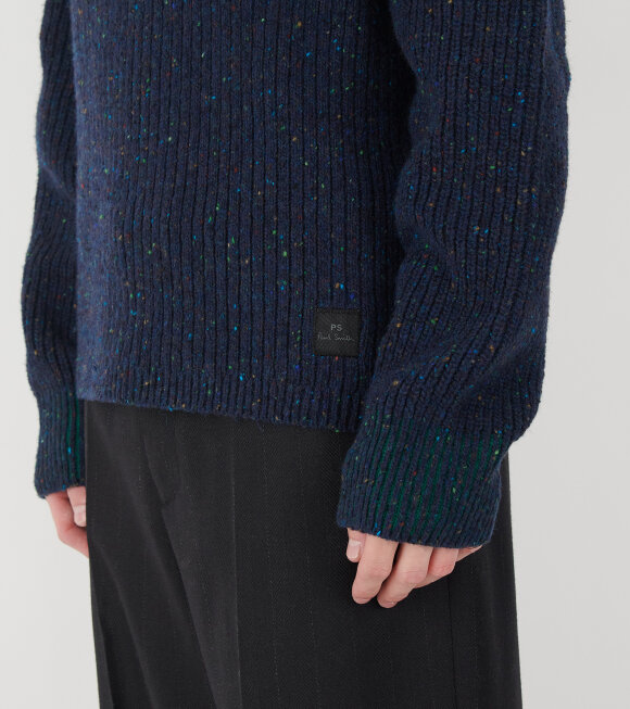 Paul Smith - Wool Zip Sweater Blue Mix