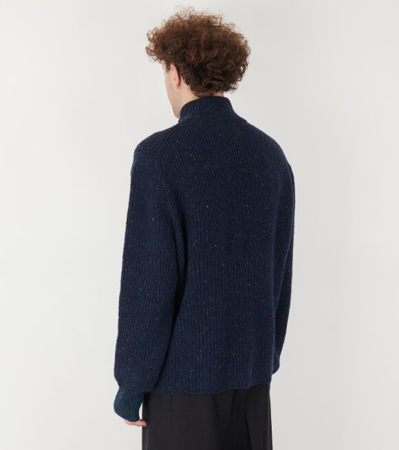 Paul Smith - Wool Zip Sweater Blue Mix