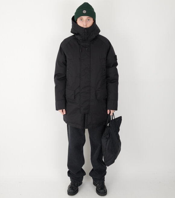 Stone Island - Ghost Performance Twill Wool Down TC Coat Black