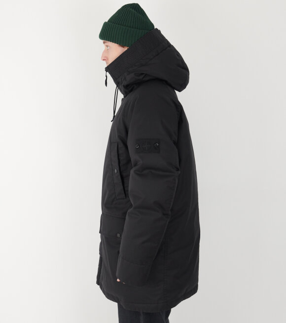 Stone Island - Ghost Performance Twill Wool Down TC Coat Black