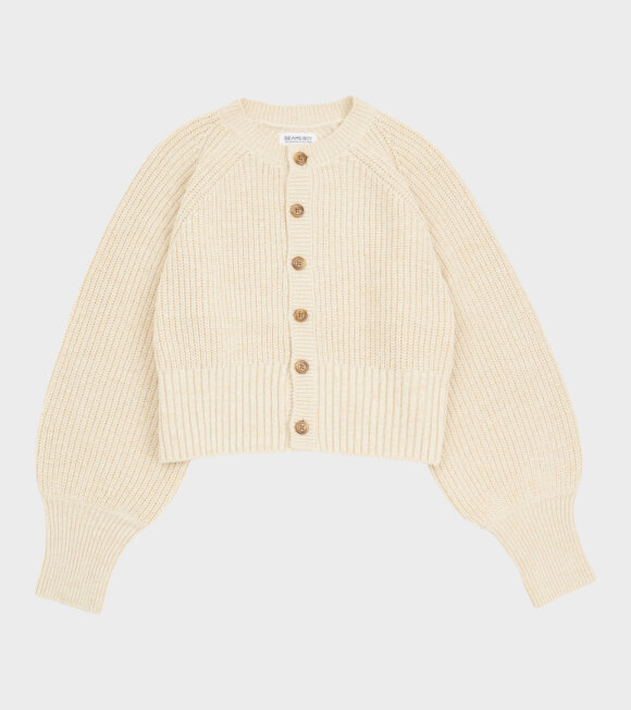 Beams Boy - Elbow Cardigan Off-White