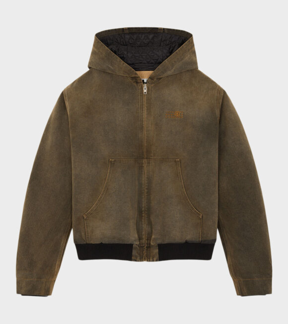 MM6 Maison Margiela - Hooded Denim Jacket Brown