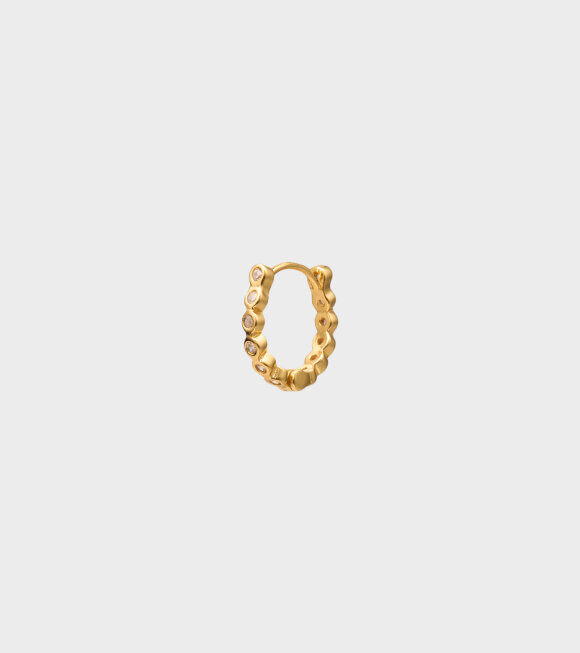 Pura Utz - Zircon Hinge Hoop Gold 