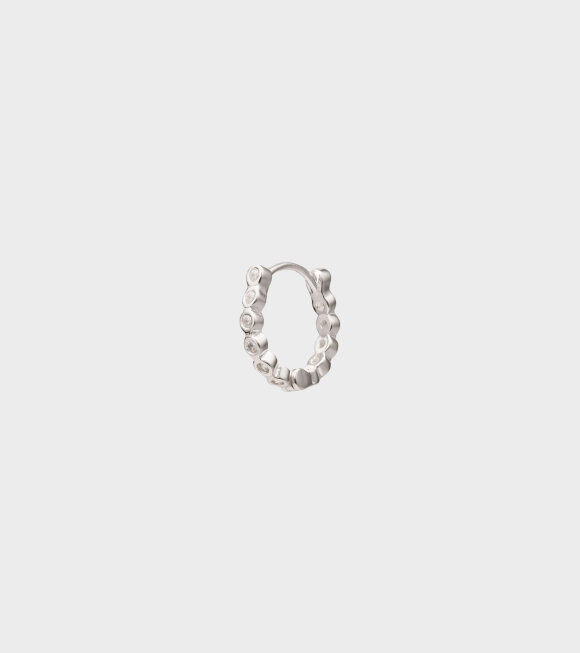 Pura Utz - Zircon Hinge Hoop Silver