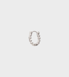 Zircon Hinge Hoop Silver