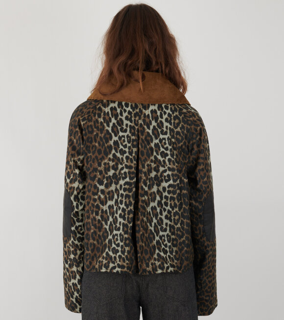 Ganni x Barbour - Wax Anorak Smock Leopard