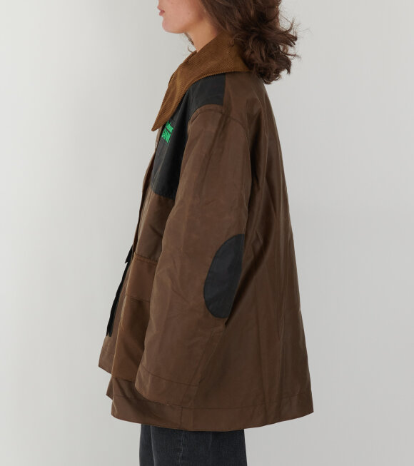 Ganni x Barbour - Wax Duffel Coat Brown