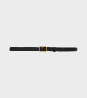 The Georgia Wide Belt Black Croc/Gold