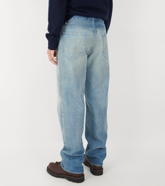 Auralee - Selvedge Faded Heavy Denim Wide Pants Faded Indigo