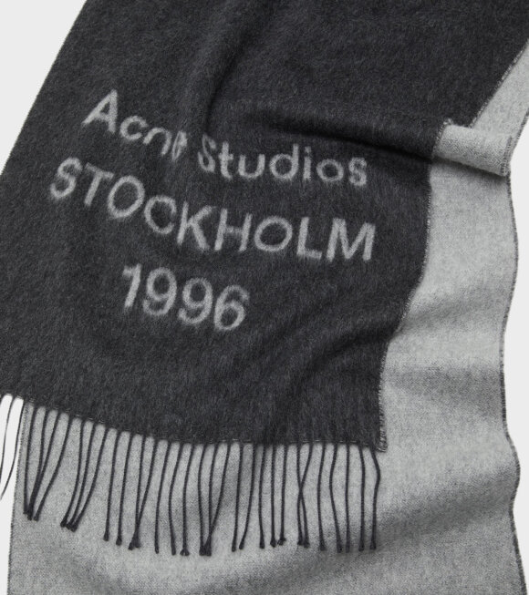 Acne Studios - Logo Jacquard Scarf Black/White