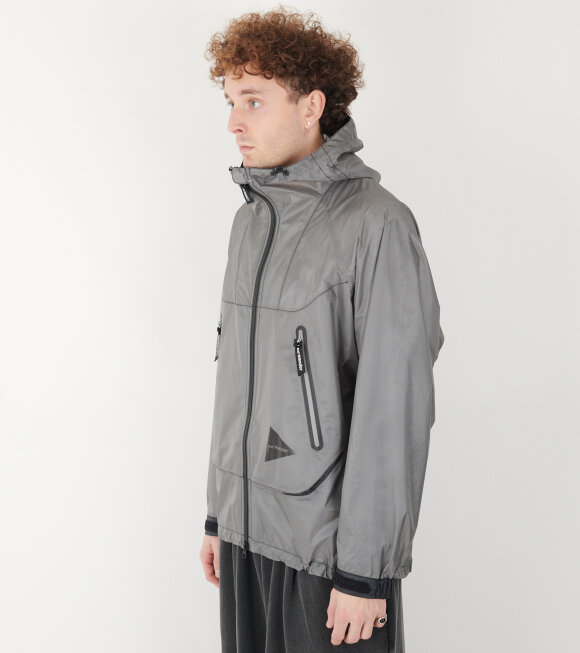 And Wander - Sheer Loose Fitting Rain Jacket Grey