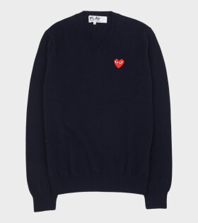 M Red Heart Knit Navy