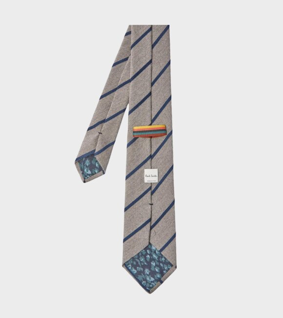 Paul Smith - Spaced Stripe Tie Grey