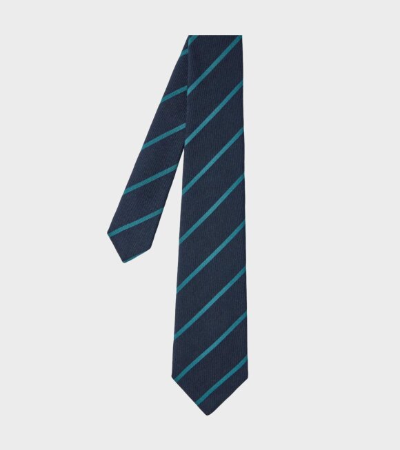 Paul Smith - Spaced Stripe Tie Blue