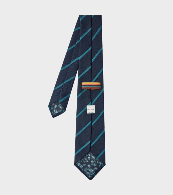 Paul Smith - Spaced Stripe Tie Blue