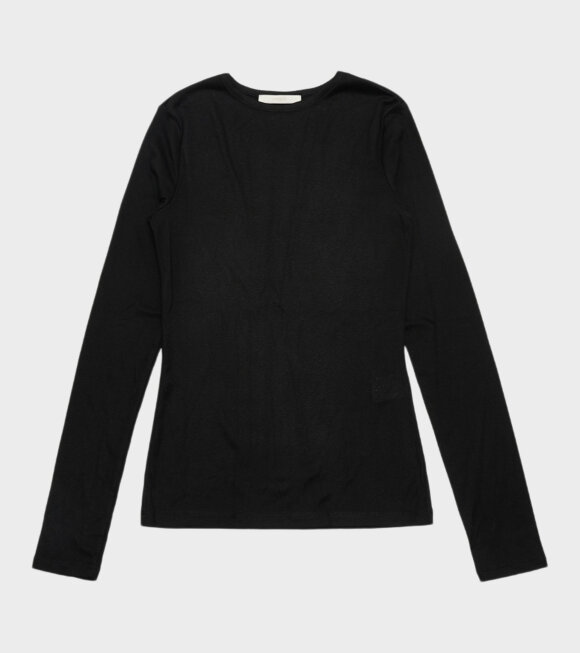 Amomento - Round LS T-shirt Black