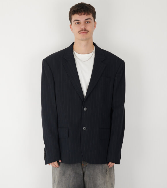 Acne Studios - Pinstriped Blazer Navy