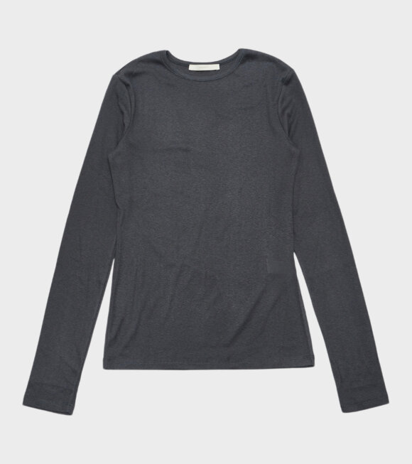 Amomento - Round LS T-shirt Charcoal