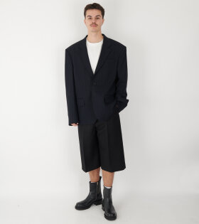 Tailored Wool Shorts Black