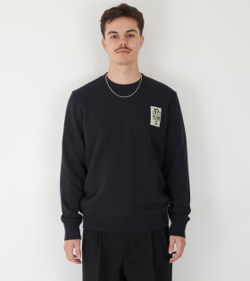 Crewneck Sweatshirt PS One Bike Navy