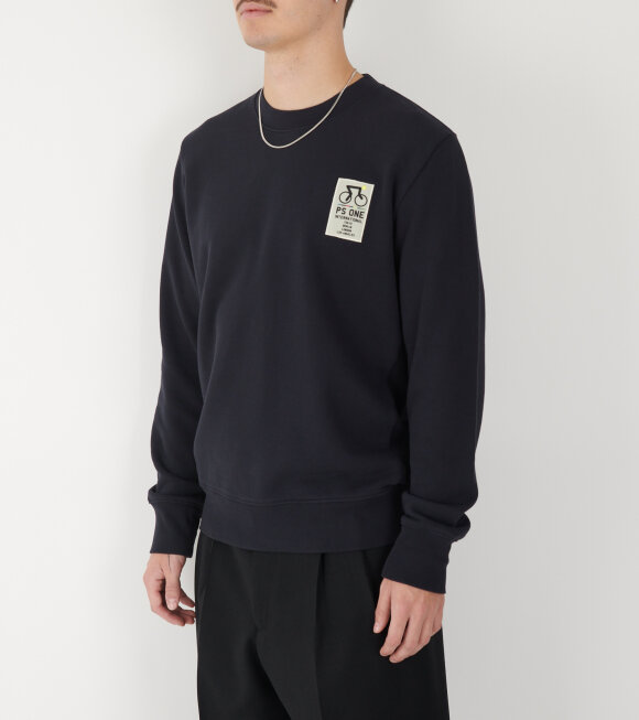 Paul Smith - Crewneck Sweatshirt PS One Bike Navy