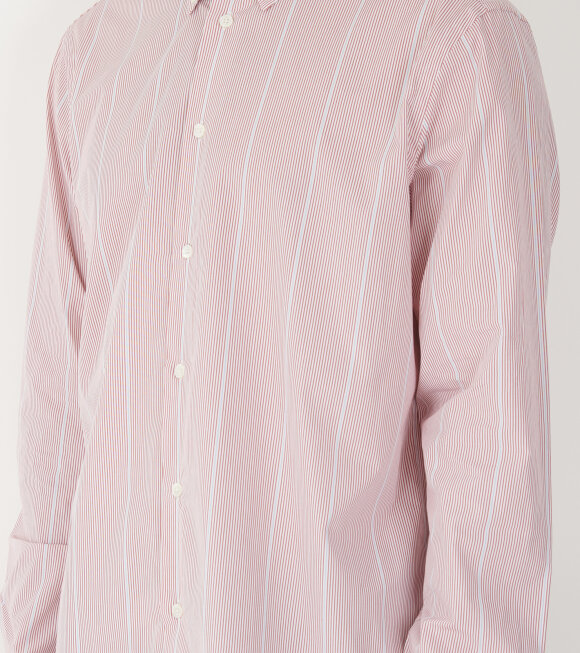 Paul Smith - Casual Fit Striped Shirt Red/Light Blue