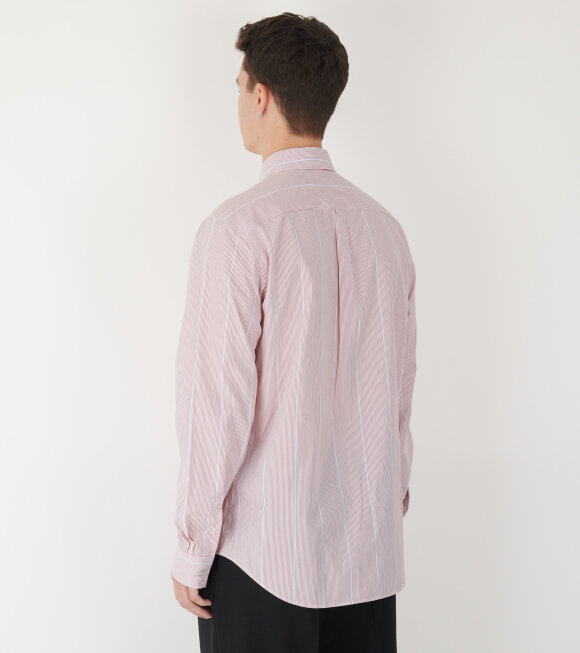 Paul Smith - Casual Fit Striped Shirt Red/Light Blue