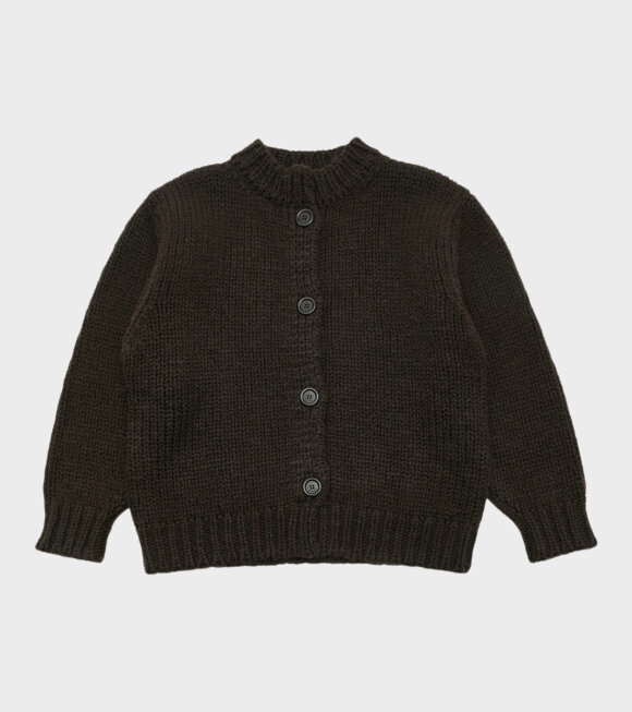 Amomento - Hand Knitted Cardigan Dark Brown