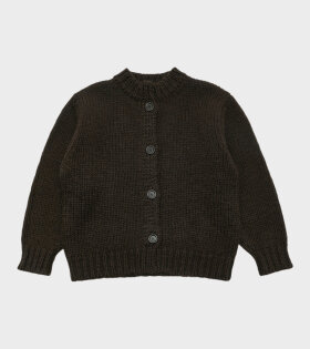 Hand Knitted Cardigan Dark Brown