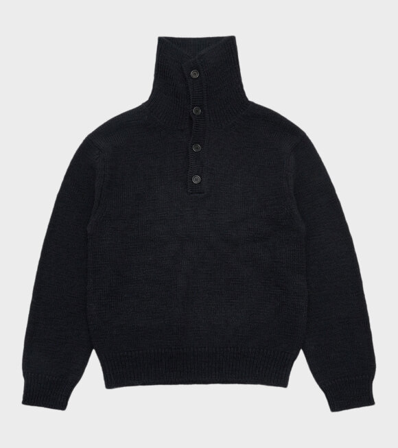 Amomento - Button Neck Knit Navy