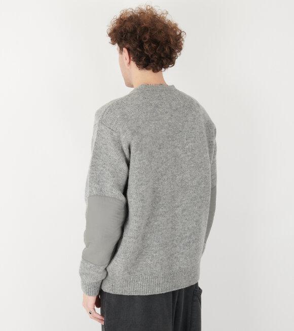 And Wander - Shetland Wool Cardigan Grey 