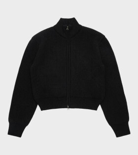 Full Needle Crop Blouson Black